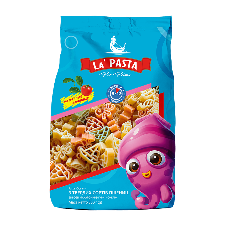 Вироби макаронні фігурні «Океан» ТМ "La’ PASTA Per Primi" 350 г 